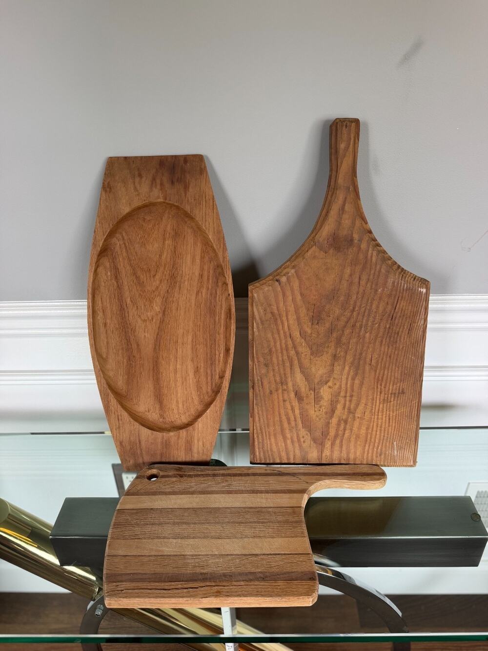 Vintage Teak Wood Cutting Boards Serving Boards Dansk Mid Century Style Set of 3